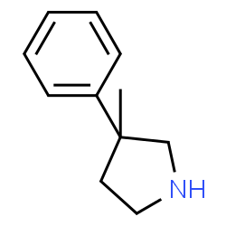 3-Methyl-3-phenylpyrrolidine structure