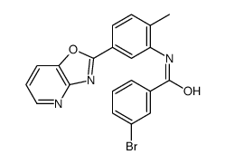 3-bromo-N-[2-methyl-5-([1,3]oxazolo[4,5-b]pyridin-2-yl)phenyl]benzamide结构式