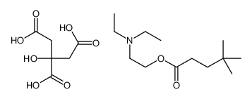 2-(diethylamino)ethyl 4,4-dimethylpentanoate,2-hydroxypropane-1,2,3-tricarboxylic acid结构式