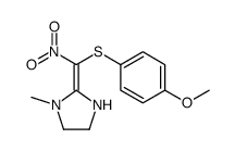 2-[(4-methoxyphenyl)sulfanyl-nitromethylidene]-1-methylimidazolidine Structure