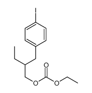 Carbonic acid ethyl 2-(p-iodobenzyl)butyl ester Structure