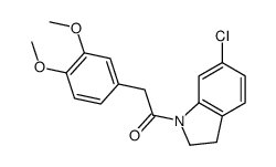 1-(6-chloro-2,3-dihydroindol-1-yl)-2-(3,4-dimethoxyphenyl)ethanone Structure