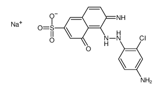 6-Amino-5-[(4-amino-2-chlorophenyl)azo]-4-hydroxy-2-naphthalenesulfonic acid sodium salt structure