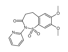 7,8-dimethoxy-1,1-dioxo-2-pyridin-2-yl-1,2,4,5-tetrahydro-1λ6-benzo[f][1,2]thiazepin-3-one Structure