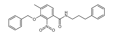 3-benzyloxy-4-methyl-2-nitro-N-(3-phenyl-propyl)-benzamide Structure