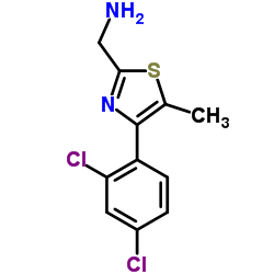 1-[4-(2,4-Dichlorophenyl)-5-methyl-1,3-thiazol-2-yl]methanamine Structure