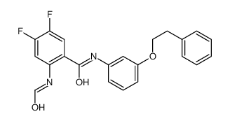 4,5-difluoro-2-formamido-N-[3-(2-phenylethoxy)phenyl]benzamide Structure