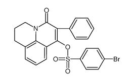 5-oxo-6-phenyl-2,3-dihydro-1H,5H-pyrido[3,2,1-ij]quinolin-7-yl 4-bromobenzenesulfonate结构式