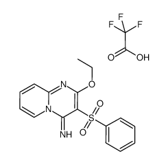 3-benzenesulfonyl-2-ethoxy-pyrido[1,2-a]pyrimidin-4-ylideneamine trifluoroacetic acid salt结构式