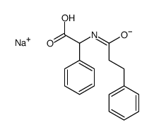 sodium,2-phenyl-2-(3-phenylpropanoylamino)acetate结构式