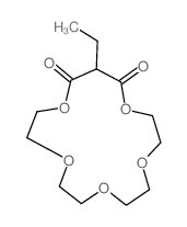 1,4,7,10,13-Pentaoxacyclohexadecane-14,16-dione,15-ethyl- structure