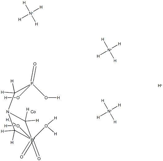 triammonium hydrogen [[[nitrilotris(methylene)]tris[phosphonato]](6-)-N,O,O'',O'''']cobaltate(4-)结构式