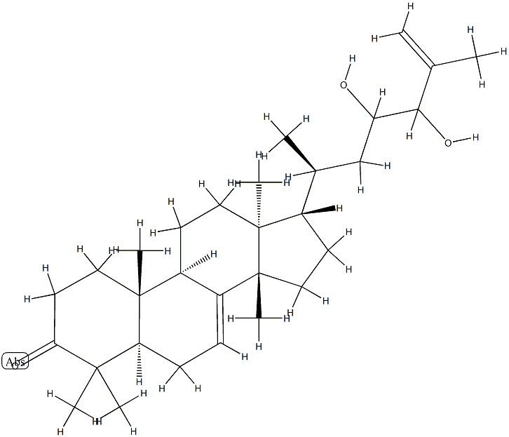 (20S)-23,24-Dihydroxytirucalla-7,25-dien-3-one结构式