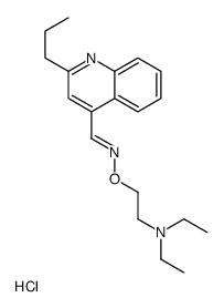 diethyl-[2-[(Z)-(2-propylquinolin-4-yl)methylideneamino]oxyethyl]azanium,chloride Structure