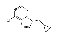 4-chloro-7-(cyclopropylmethyl)pyrrolo[2,3-d]pyrimidine Structure