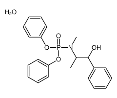 2-[diphenoxyphosphoryl(methyl)amino]-1-phenylpropan-1-ol,hydrate Structure