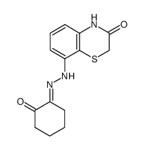 8-(2-(2-oxocyclohexylidene)hydrazinyl)-2H-benzo[b][1,4]thiazin-3(4H)-one Structure