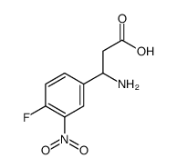 3-amino-3-(4-fluoro-3-nitrophenyl)propanoic acid结构式