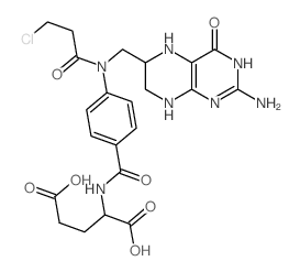 L-Glutamic acid,N-[4-[[(2-amino-1,4,5,6,7,8-hexahydro-4-oxo-6-pteridinyl)methyl](3-chloro-1-oxopropyl)amino]benzoyl]-(9CI) Structure