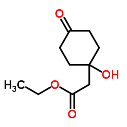 Ethyl 2-(1-hydroxy-4-oxocyclohexyl)acetate Structure