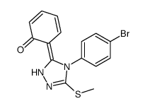 (6Z)-6-[4-(4-bromophenyl)-3-methylsulfanyl-1H-1,2,4-triazol-5-ylidene]cyclohexa-2,4-dien-1-one结构式