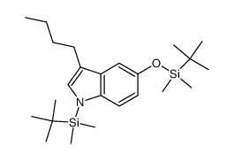 3-butyl-1-(tert-butyl-dimethyl-silanyl)-5-(tert-butyl-dimethyl-silanyloxy)-1H-indole Structure