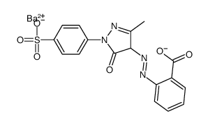 barium 2-[[4,5-dihydro-3-methyl-5-oxo-1-(4-sulphonatophenyl)-1H-pyrazol-4-yl]azo]benzoate结构式