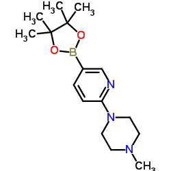 1-METHYL-4-(4-(4,4,5,5-TETRAMETHYL-1,3,2-DIOXABOROLAN-2-YL)PYRIDIN-2-YL)PIPERAZINE Structure