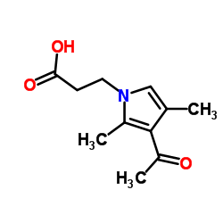 3-(3-ACETYL-2,4-DIMETHYL-PYRROL-1-YL)-PROPIONIC ACID Structure