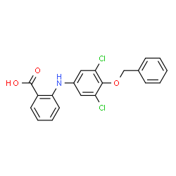 Benzoic acid,2-[[3,5-dichloro-4-(phenylmethoxy)phenyl]amino]- Structure