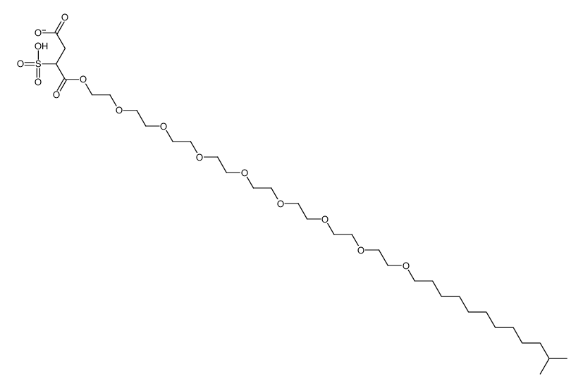 1-[23-(isotridecyloxy)-3,6,9,12,15,18,21-heptaoxatricos-1-yl] dihydrogen 2-sulphonatosuccinate Structure