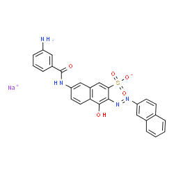 sodium 7-[(3-aminobenzoyl)amino]-4-hydroxy-3-(2-naphthylazo)naphthalene-2-sulphonate picture