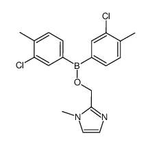 bis(3-chloro-4-methylphenyl)borinic acid 1-methyl-2-(hydroxymethyl) imidazole ester Structure