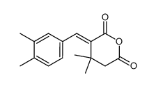 3-[1-(3,4-Dimethyl-phenyl)-meth-(E)-ylidene]-4,4-dimethyl-dihydro-pyran-2,6-dione Structure