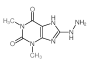 8-hydrazinyl-1,3-dimethyl-7H-purine-2,6-dione结构式