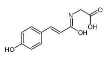 2-[3-(4-hydroxyphenyl)prop-2-enoylamino]acetic acid Structure