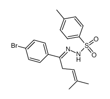 1-(p-bromophenyl)-4-methyl-3-penten-1-one N-tosylhydrazone结构式