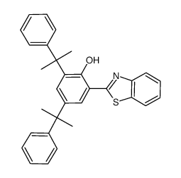 2-{3,5-bis(1-methyl-1-phenylethyl)-2-hydroxyphenyl}benzothiazole结构式