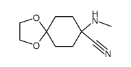 8-methylamino-1,4-dioxa-spiro[4.5]decane-8-carbonitrile Structure