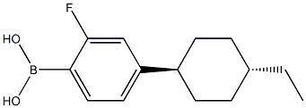 B-[4-(trans-4-Ethylcyclohexyl)-2-fluorophenyl]boronic acid Structure