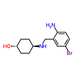 反式-4-[[((2-氨基-5-溴苯基)甲基]氨基]-环己醇结构式