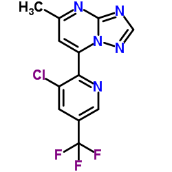 [1,2,4]Triazolo[1,5-a]pyrimidine, 7-[3-chloro-5-(trifluoromethyl)-2-pyridinyl]-5-Methyl- Structure