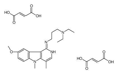 (E)-but-2-enedioic acid,N',N'-diethyl-N-(8-methoxy-4,5-dimethylpyrido[4,3-b]indol-1-yl)propane-1,3-diamine结构式