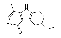 6,7,8,9-tetrahydro-8-methoxy-4-methyl-2H,5H-pyrido[4,3-b]indol-1-one结构式