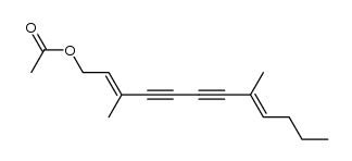 1-acetoxy-3,8-dimethyl-2,8-dodecadiene-4,6-diyne结构式