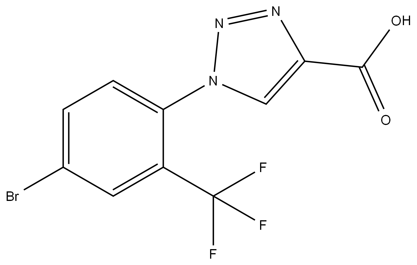 1-[4-Bromo-2-(trifluoromethyl)phenyl]-1H-1,2,3-triazole-4-carboxylic Acid结构式