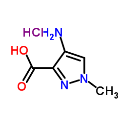 4-Amino-1-methyl-1H-pyrazole-3-carboxylic acid hydrochloride (1:1) structure