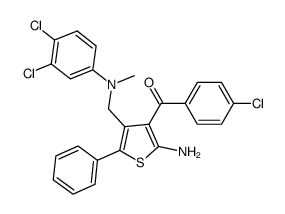 {2-Amino-4-[((3,4-dichlorophenyl)(methyl)amino)methyl]-5-phenylthiophen-3-yl}(4-chlorophenyl)methanone Structure