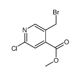 4-Pyridinecarboxylic acid, 5-(bromomethyl)-2-chloro-, Methyl ester structure