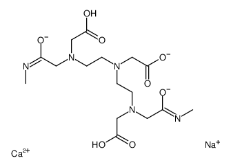 calcium sodium 2-[bis[2-(carboxylatomethyl-(methylcarbamoylmethyl)amino)ethyl]amino]acetate Structure